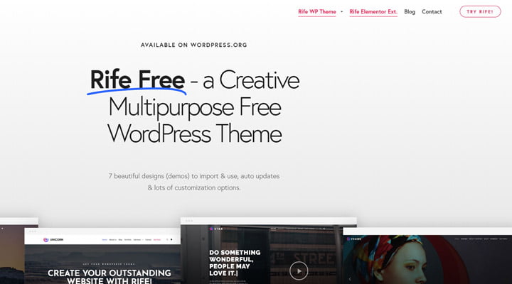 Rife-Free-WordPress-theme