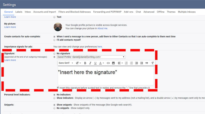 Gmail-Signature