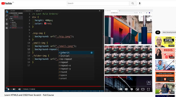 HTML-CSS-YouTube-Scratch